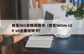 微星h61主板说明书（微星h61m s26 v6主板说明书）