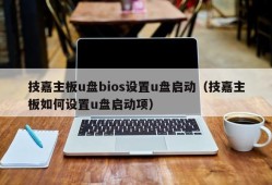 技嘉主板u盘bios设置u盘启动（技嘉主板如何设置u盘启动项）