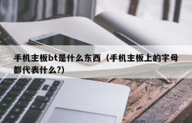 手机主板bt是什么东西（手机主板上的字母都代表什么?）