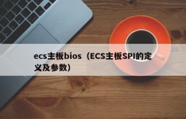 ecs主板bios（ECS主板SPI的定义及参数）