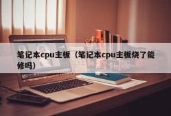 笔记本cpu主板（笔记本cpu主板烧了能修吗）