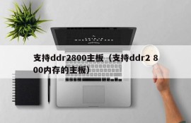 支持ddr2800主板（支持ddr2 800内存的主板）