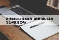 因特尔b75主板怎么样（因特尔b75主板怎么样值得买吗）