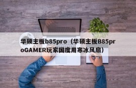 华硕主板b85pro（华硕主板B85proGAMER玩家国度用寒冰风扇）