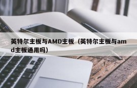 英特尔主板与AMD主板（英特尔主板与amd主板通用吗）