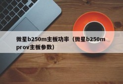 微星b250m主板功率（微星b250m prov主板参数）