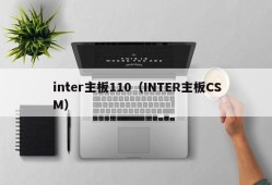 inter主板110（INTER主板CSM）