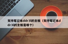 支持笔记本ddr3l的主板（支持笔记本ddr3l的主板是哪个）