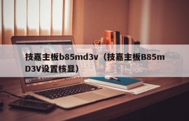 技嘉主板b85md3v（技嘉主板B85mD3V设置核显）